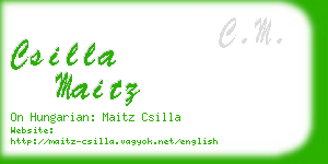 csilla maitz business card